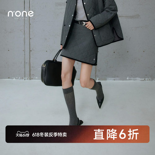none高腰A字显腿长棉半身短裙