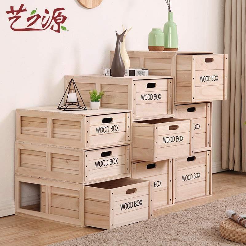 促销 Storage wooden box wood drawer type storage bo收纳箱