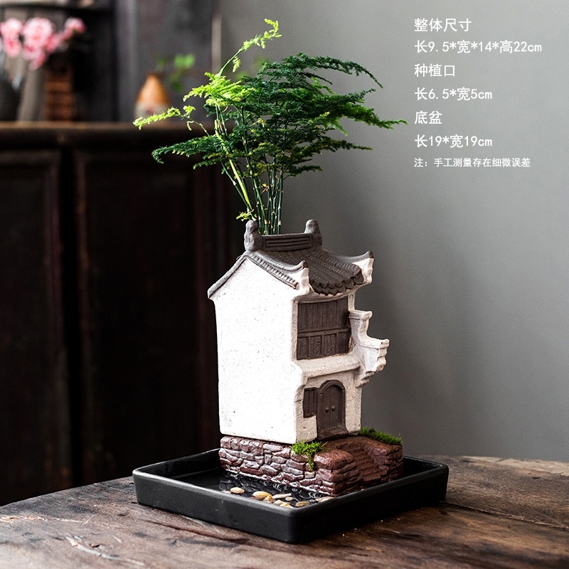 原创微景观园林风树脂工艺品装饰