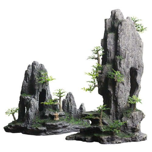 仿真假山布景套餐躲避洞松石摆件