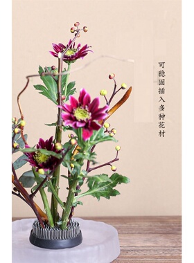diy剑山插花器中式禅意定工具套装花干花固神器A83356底日座式器
