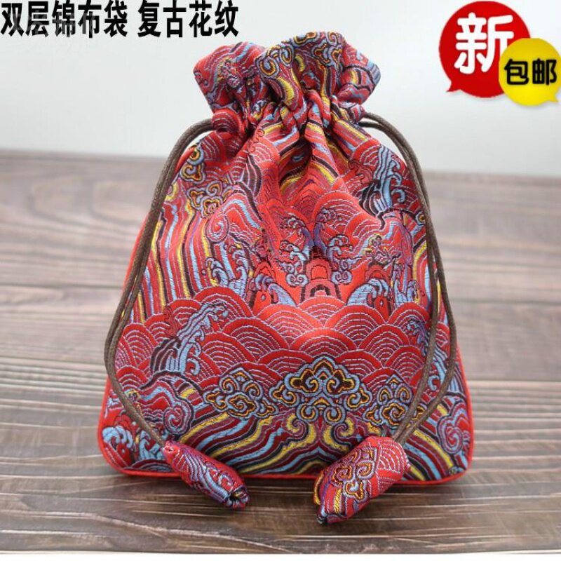 diy袋子口印袋章袋时尚收纳包锦囊小号小布束袋保护布艺玩可爱