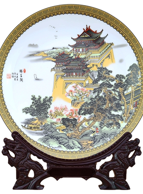 景德镇陶瓷四大名楼中式工艺摆件