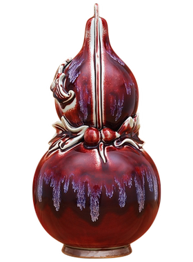 傲世瓷业 福禄双全钧瓷摆件家居装饰礼物陶瓷办公室新中式装饰品