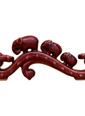 傲世瓷业钧瓷郎红如意摆件