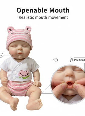 NPK重生娃娃30厘米仿真娃娃纯实心硅胶Q弹可拉扯软绵收藏手办