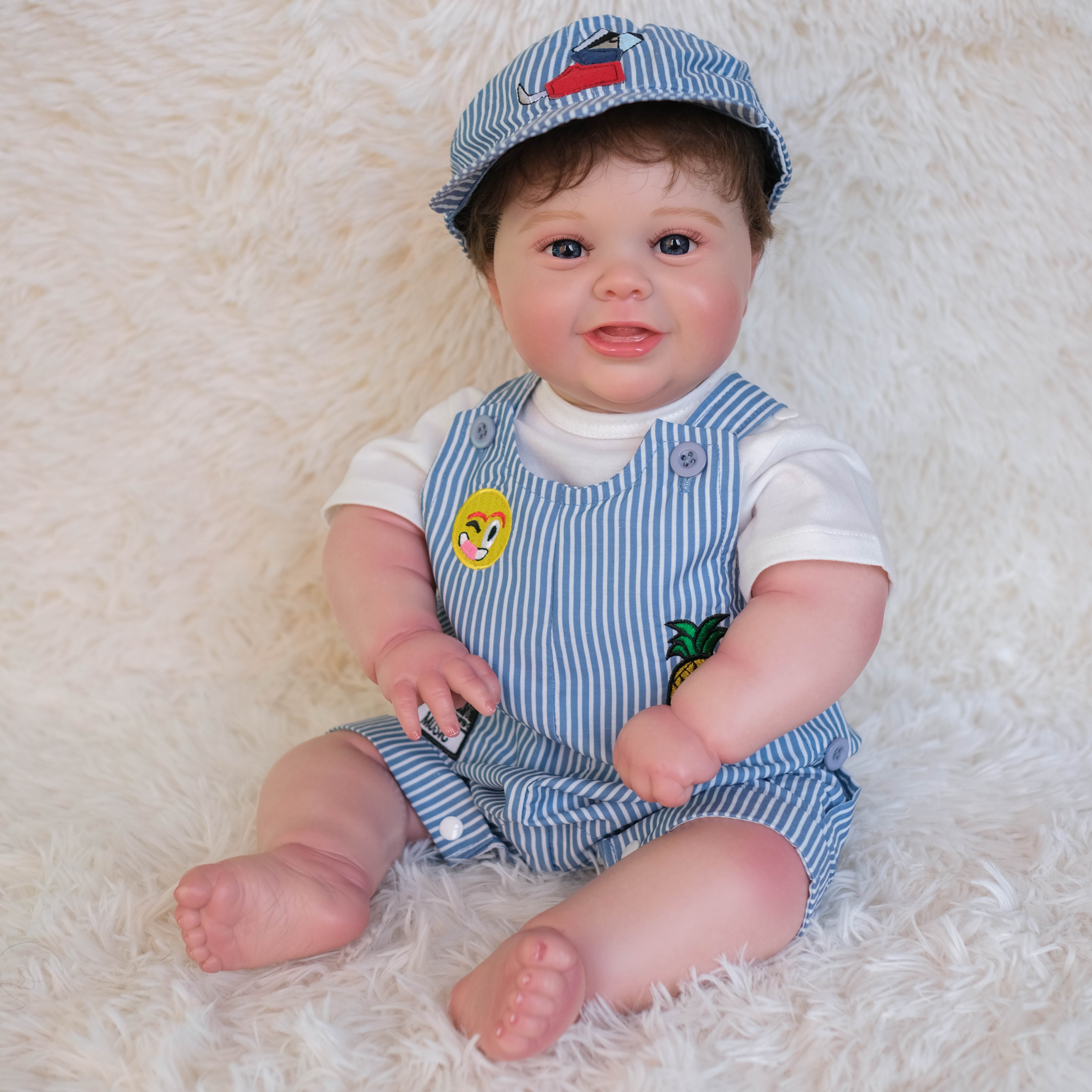 npk50厘米全胶男孩宝宝 实拍重生娃娃 手工绘制静脉血丝可见 玩具