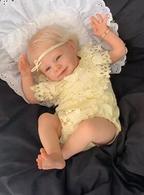 仿真婴儿19英寸黄色镂空哈衣sebastian可换装打扮送孩子节日礼物