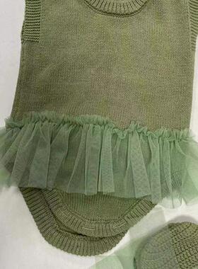 55全胶娃娃秋季绿色毛衣的衣服