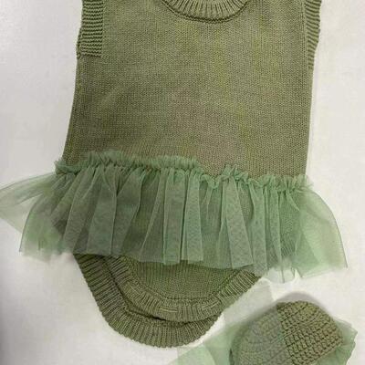 55全胶娃娃秋季绿色毛衣的衣服
