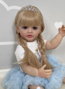 NPK55厘米Betty仿真公主白哈衣蓝色纱裙可入水过家家送朋友闺蜜