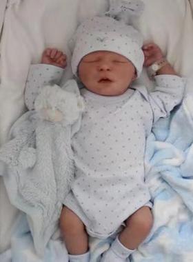 45厘米新生儿娃娃 仿真婴儿重生宝宝灰点Darren手工精细制作