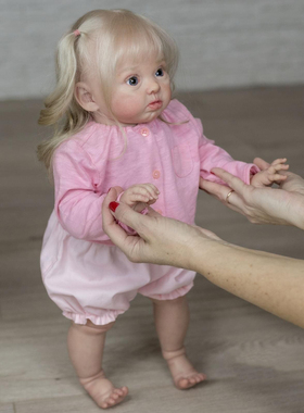 NPK60厘米可站立仿真重生娃娃 Adelaide纯手工3D皮肤静脉血丝可见