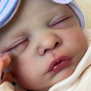 NPK45厘米重生娃娃手绘头发布身Romy白衣蝴蝶结帽3D皮肤跨境货源