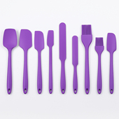 高颜值 出口紫色烘焙刮刀耐高温硅胶蛋糕奶油抹刀牛轧糖刮板