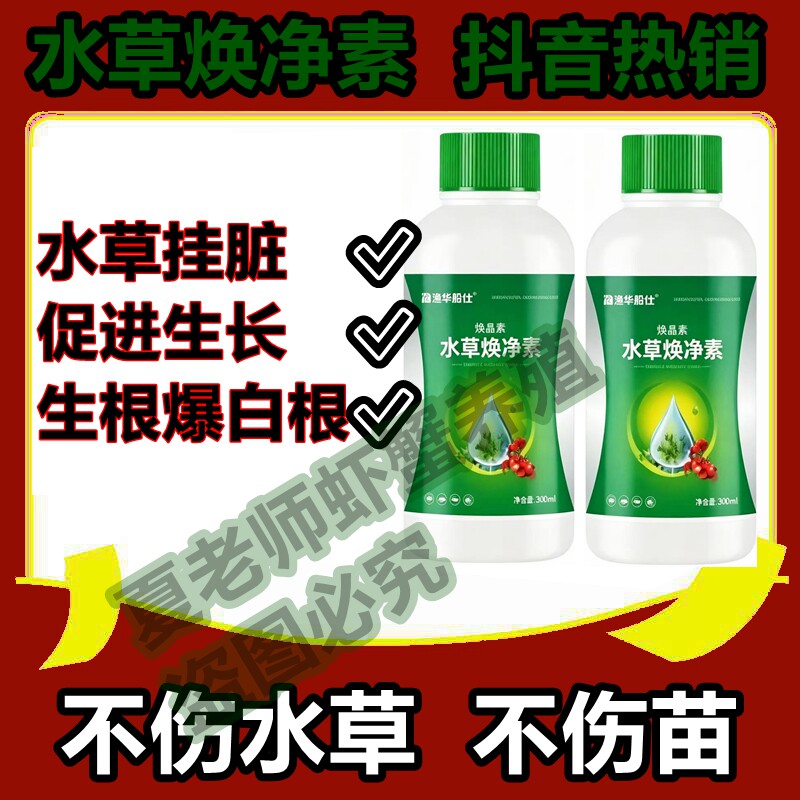 水草焕净素处理水草挂脏刚毛藻底泥藻污垢水草焕晶素虾蟹水产养殖