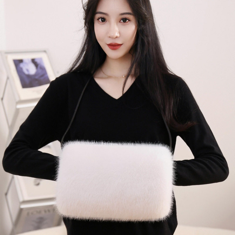 暖手套袖筒冬加厚狐狸毛手套暖手宝毛绒仿皮草手暖保暖手抱枕捂手