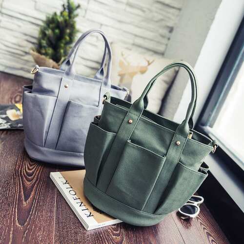2024 new ladies handbags canvas bag for women with 4 color