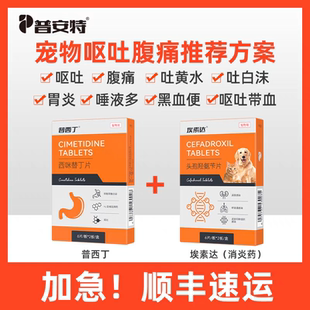 普安特普西丁狗狗肠胃炎症药狗狗止呕吐黄水专用药西米替丁狗用