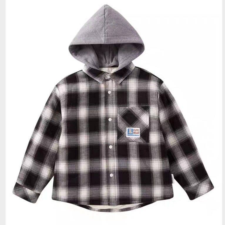全棉时代男童格子衬衫夹棉连帽外套保暖秋冬款可拆帽,童装/婴儿装/亲子装,普通外套,淘宝优惠券,粉丝福利购,淘宝优惠卷