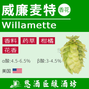 威廉麦特Willamette 美洲酿啤酒花颗粒雅基玛【香气柔和微妙】
