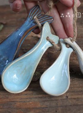 陶瓷渐变蓝色地中海家居装饰挂件