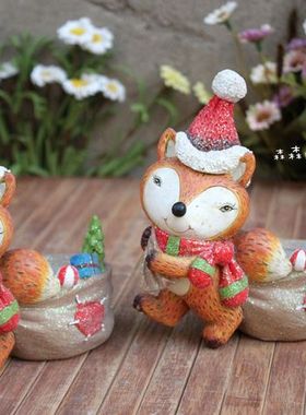 古董做旧乡村风动物儿童房装饰品