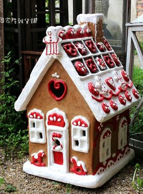 样品欧式风红砖镂空烛台娃娃屋