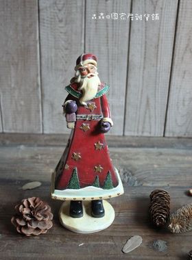 样品复古怀旧风圣诞老人装饰摆件