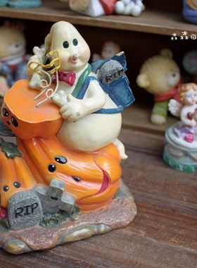 样品美式乡村风万圣节家居装饰