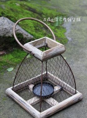 孤品美式乡村风复古做旧装饰摆件