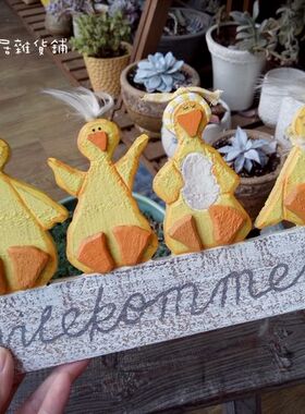 可爱风彩绘向日葵小闹表家居装饰