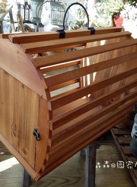 木质做旧户外园艺别墅家居装饰