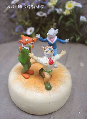 树脂奶酪老鼠存钱罐样品家居装饰