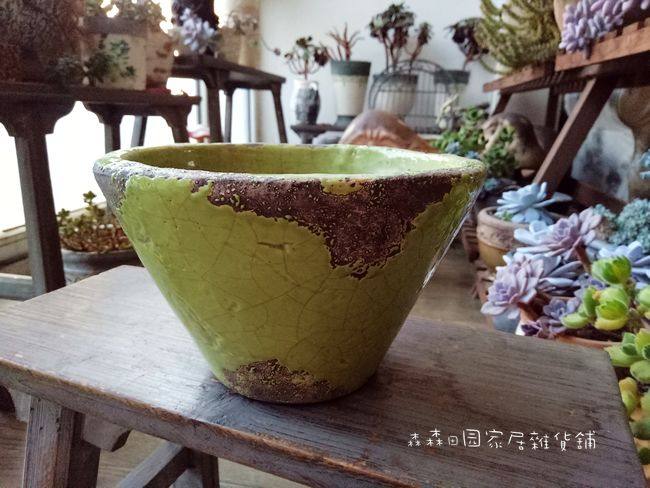 粗陶圆锥形多肉植物花盆花器 外贸出口欧式花园装饰品 无孔花瓶