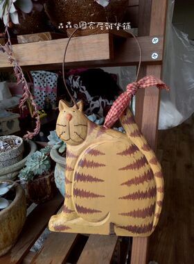 欧美复古做旧猫咪儿童房家居装饰