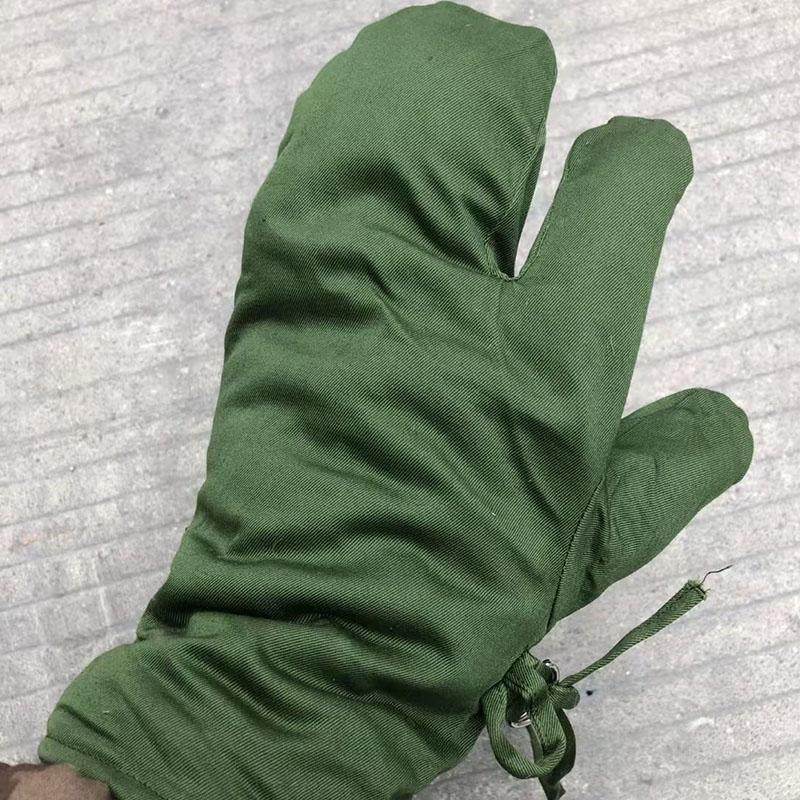 库存78式三指皮手套冬季羊毛保暖寒区手套短款防寒手套手闷子