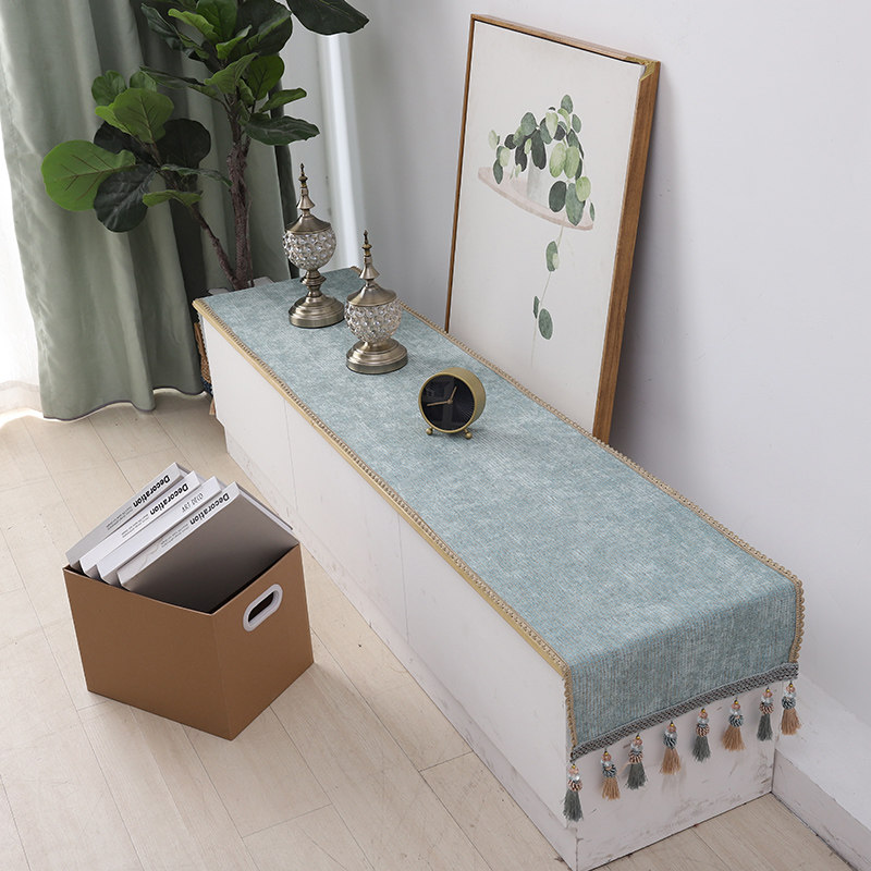 北欧电视柜盖布桌布布艺长方形茶几客厅防尘罩桌布盖巾桌垫鞋柜布