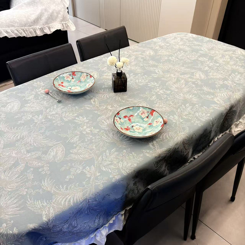 欧式风格高端奢华茶几客厅家用餐桌台布方桌正方形长方形布艺桌布