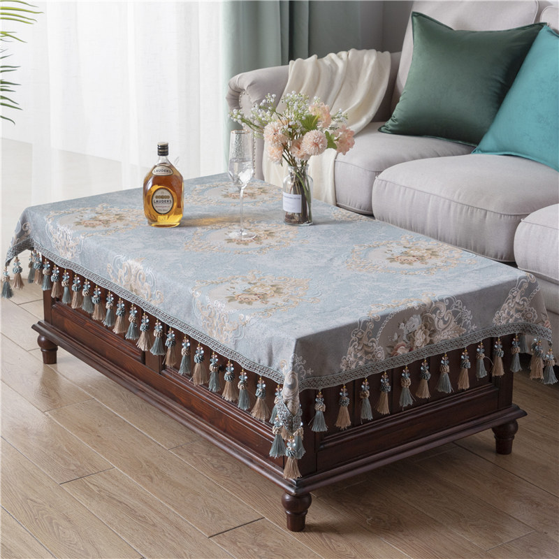 茶几桌布椭圆形客厅欧式奢华长方形家用台布正方形方桌布艺餐桌布