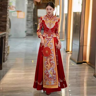 龙凤褂婚服新娘结婚嫁衣大码显瘦秀禾服婚服2026新款高端出阁婚纱