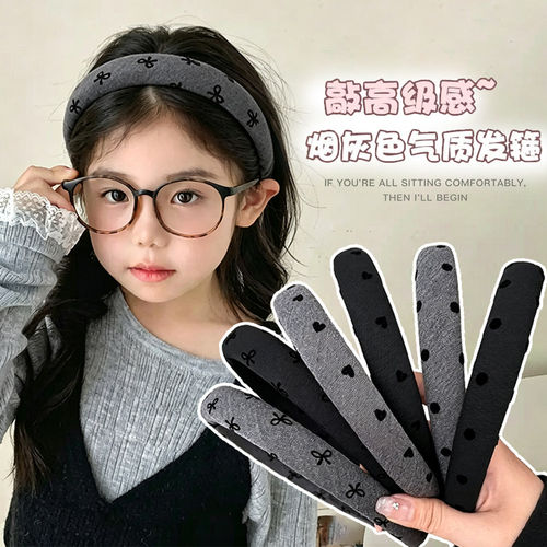 女童韩系高级感波点爱心发箍