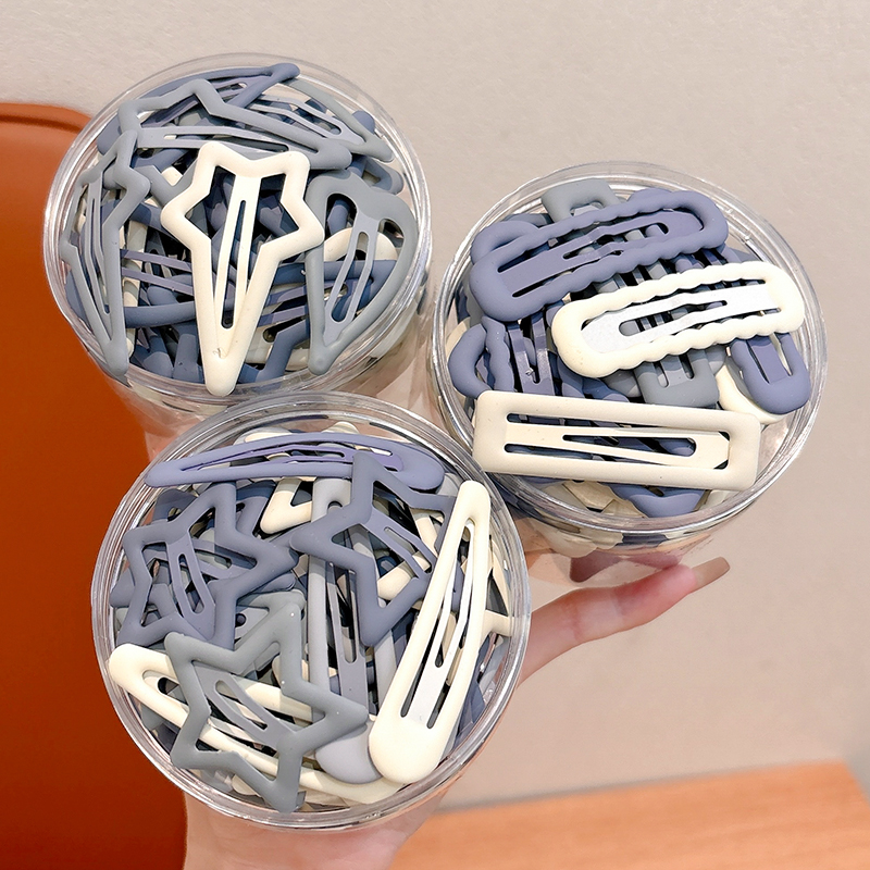 雾灰蓝星星发夹女侧边发卡五角星夹刘海碎发夹子头饰bb一字夹发饰