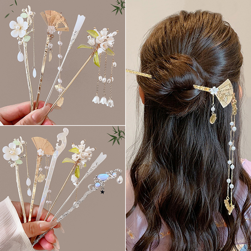 古风流苏发簪汉服国风盘发配饰