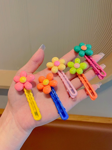 Милая детская заколка для волос, милый аксессуар для волос, шпильки для волос, челка, в цветочек