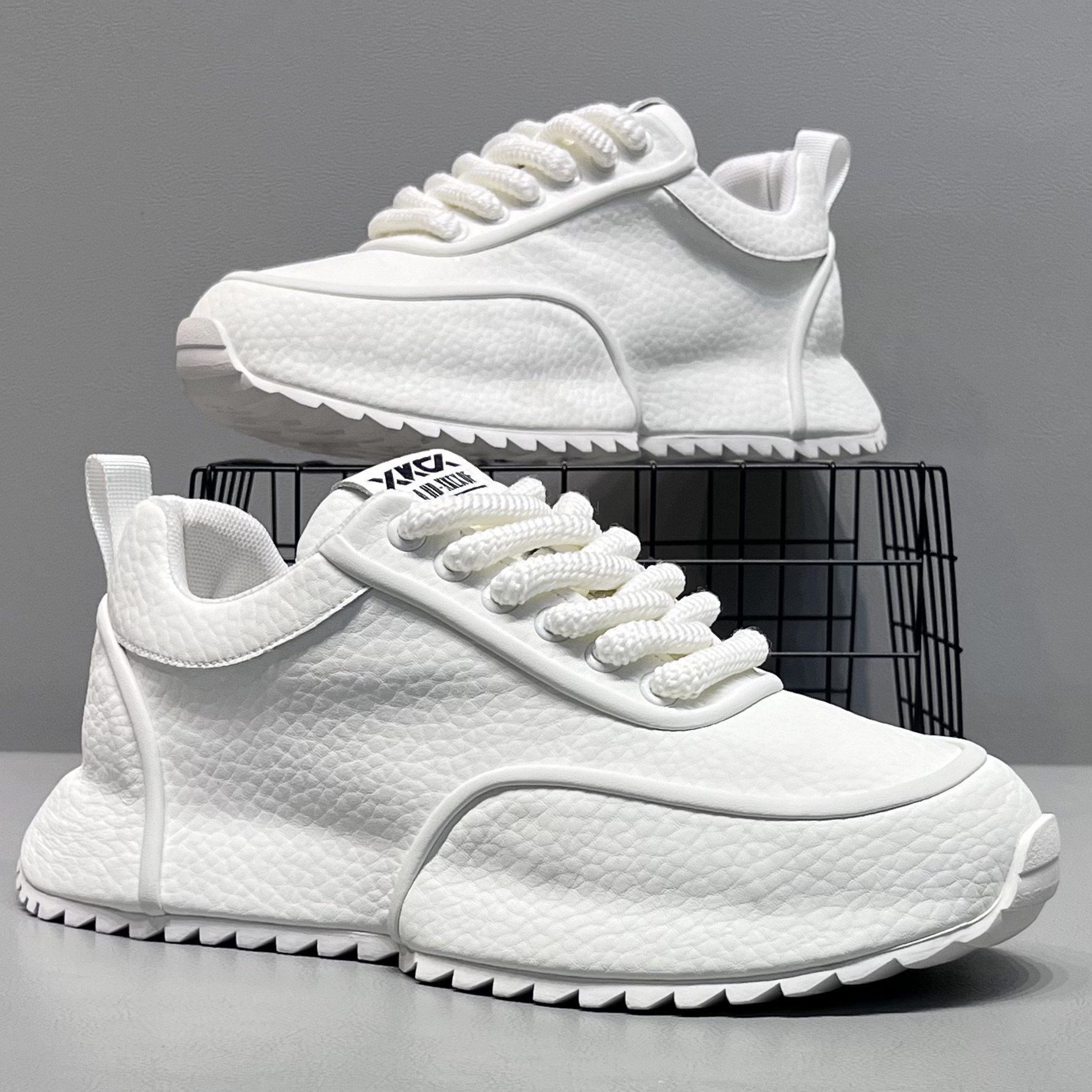 欧洲站男鞋2025秋季新款真皮时尚厚底增高老爹鞋舒适软底休闲潮鞋,流行男鞋,时尚休闲鞋,淘宝优惠券,粉丝福利购,淘宝优惠卷