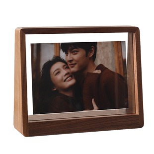 黑胡桃实木相框摆台创意梯形678寸洗照片做成相框画框装裱定制diy