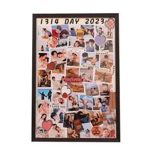 拍立得拼图diy定制相框摆台情人节纪念礼物洗照片展示画框挂墙