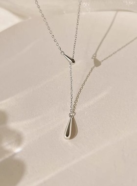 水滴流苏项链女小众高级ins设计感锁骨链2024年新款轻奢气质颈链