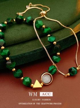 新中式虎眼石款手链串珠珠子轻奢高级感百搭手环设计感小众饰品女